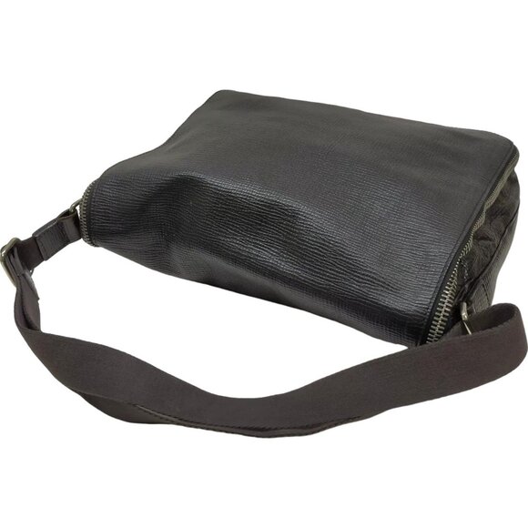 289153AJ (G2) Jimmy Choo Shoulder Bag Black Leather - Picture 3 of 9